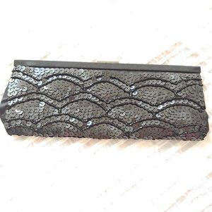 BR black sequin clutch
